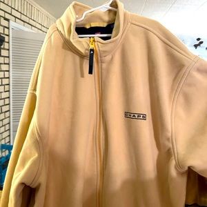 Chaps by Ralph Lauren pale yellow, zip up, polar fleece jacket with pockets